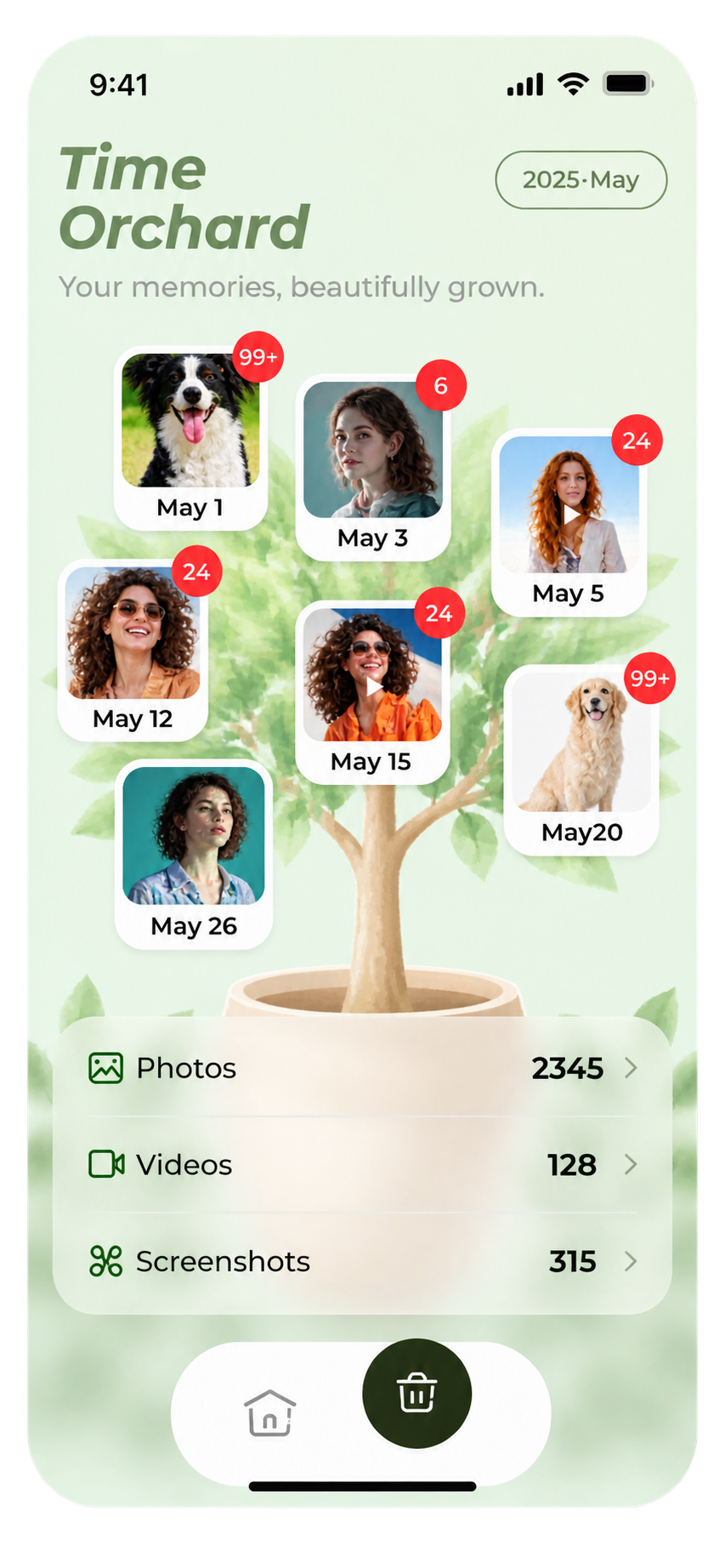 Pure Space photo gallery interface